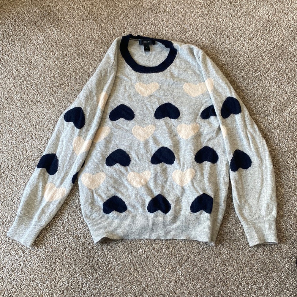 J crew heart sweater